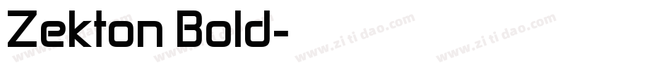 Zekton Bold字体转换